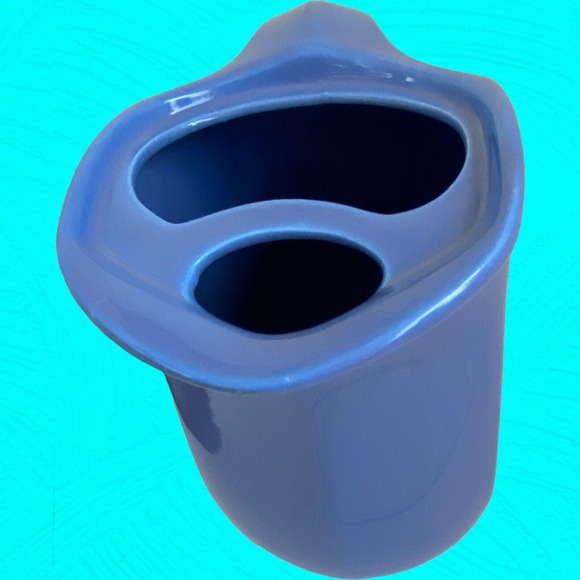 Hall China 5118 Made For Montgomery Ward Water Pitcher Blue No Lid Vintage - Picture 9 of 10